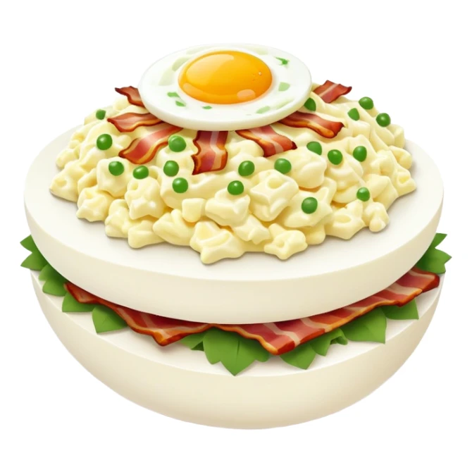 Egg salad with bacon sticker