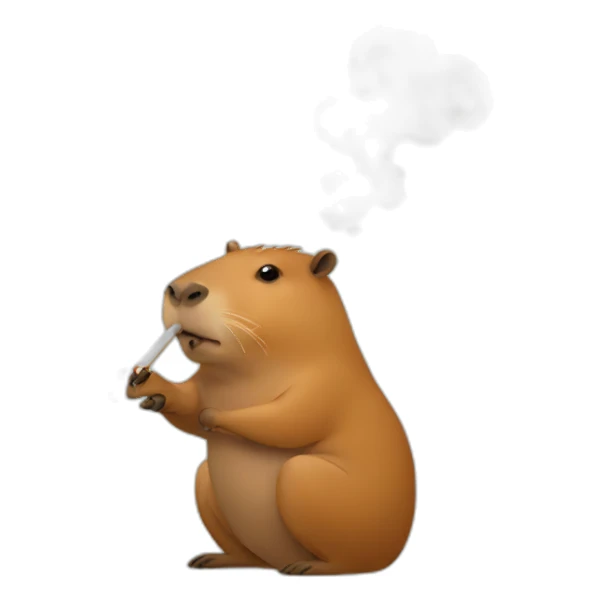 capybara smoking sticker