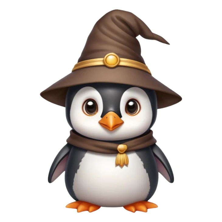 cute baby Penguin Wizard sticker