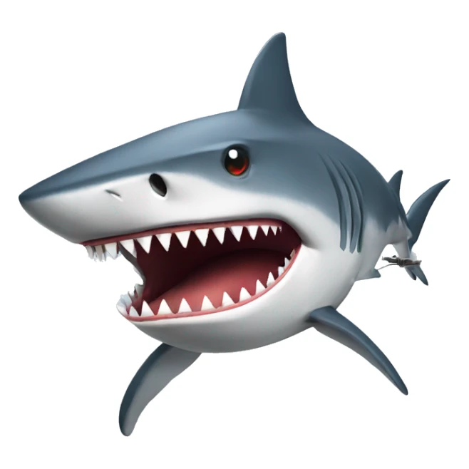 Shark with gun sticker