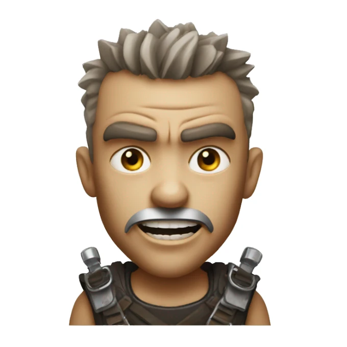 mad max warboy with chrome mouth sticker