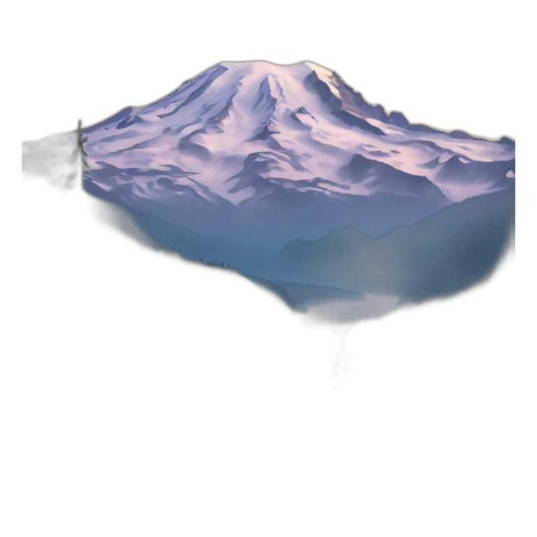 Snowy-mountain-mt-mount-rainier-dawn sticker