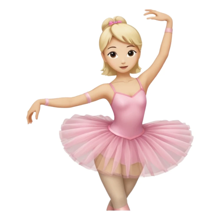 Blonde Asian dancing ballet sticker