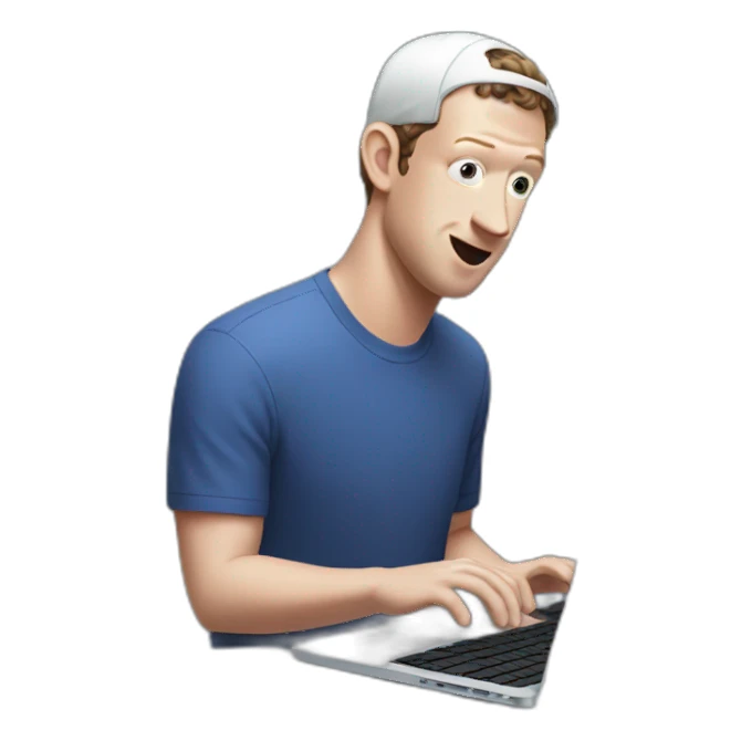 mark zuckerberg breaking a macbook sticker