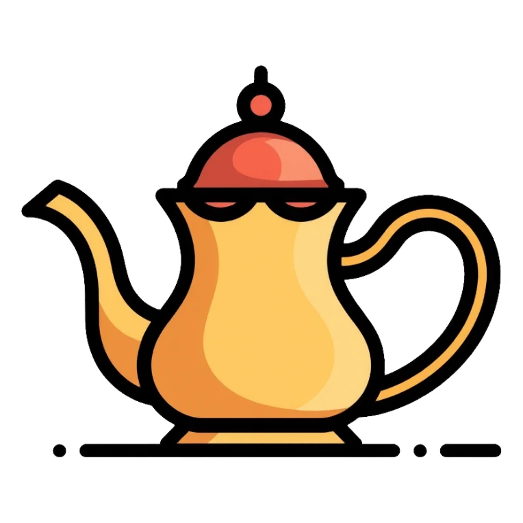 Traditional Saudi coffee pot Dallah sticker
