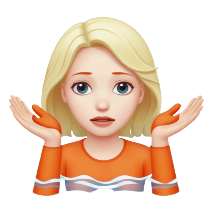 womman drowing herself whit her hands sticker