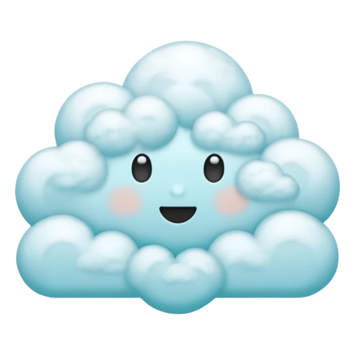 núvem japonesas ciano sticker