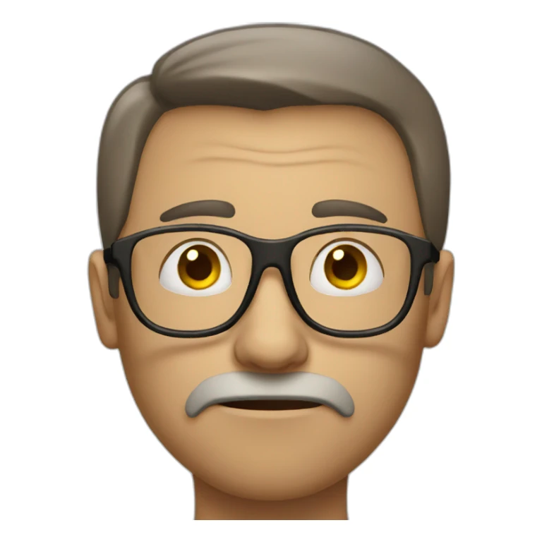 Confused Man with glasses sticker