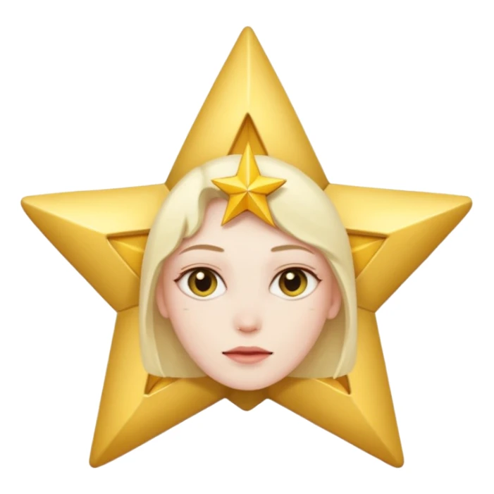 minimalistic Person with star sticker