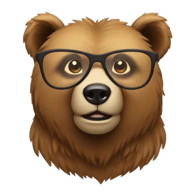  A bear with specs sticker