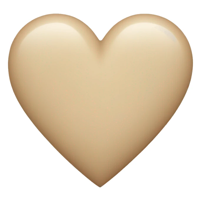 Beige heart sticker