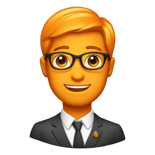 preppy orange coloRed emojis' sticker