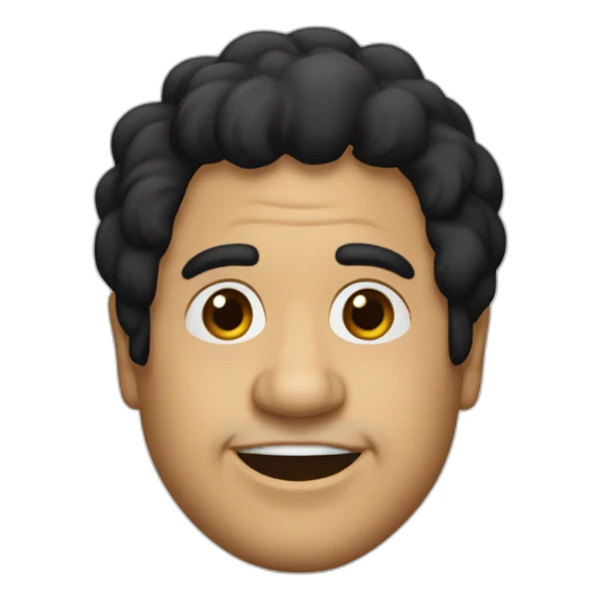 danny devito black hair sticker