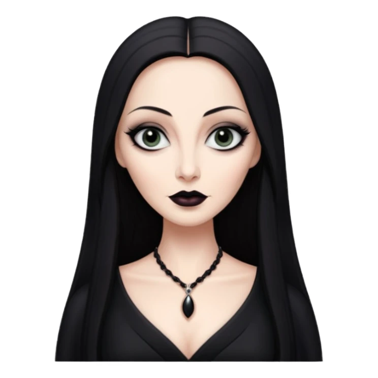 Morticia Addams sexy sticker