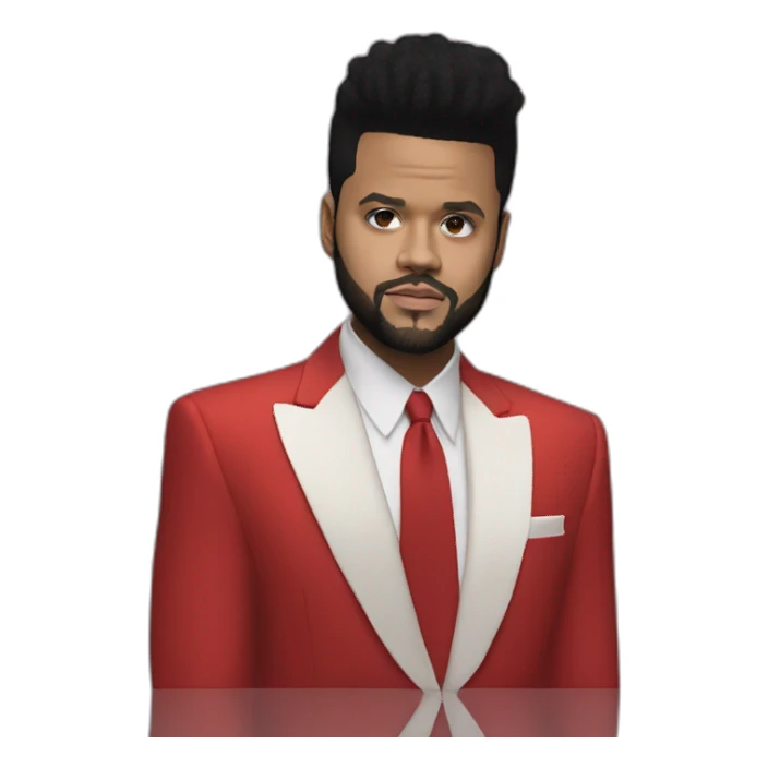 The weeknd in red suit sticker