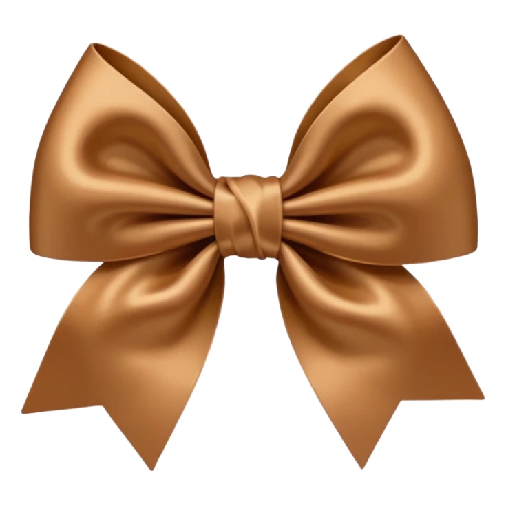 Light brown bow sticker