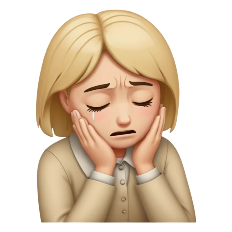 Crying bowing  sticker