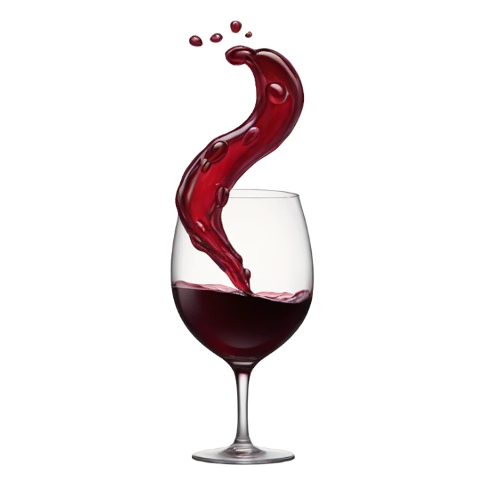 red wine pouring into a heart sticker