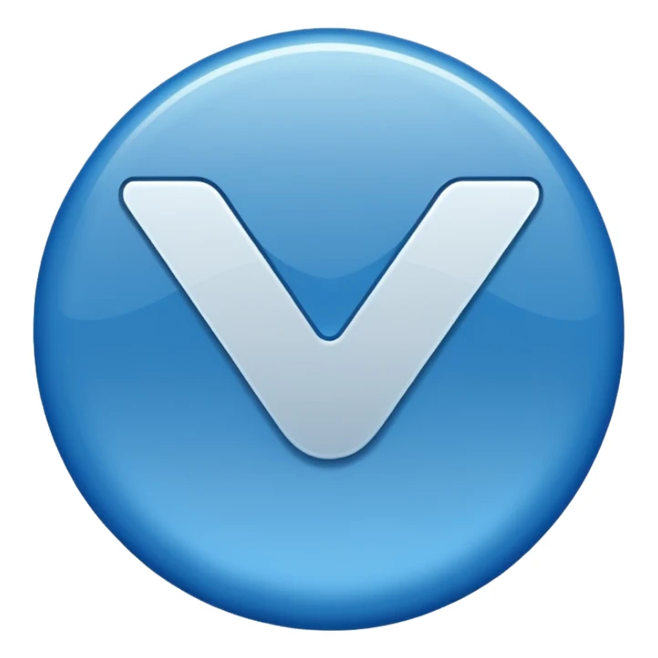 Blue tick sticker