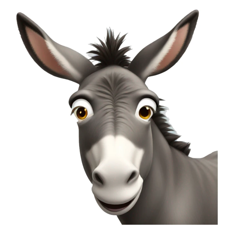 Donkey sticking out tongue sticker