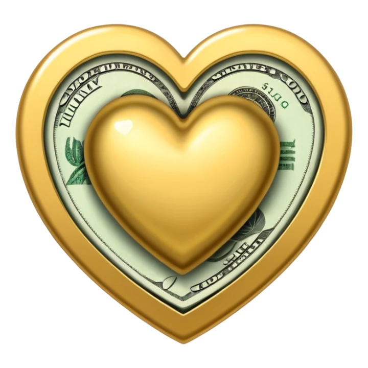 Сердце из денег sticker