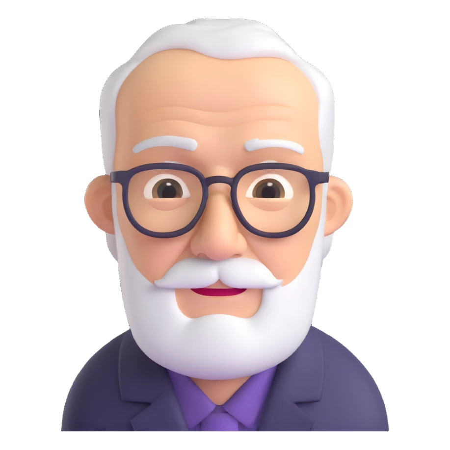 elderly white grandfather sticker