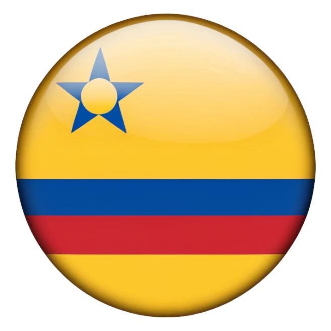 Bandera de colombia circular sticker