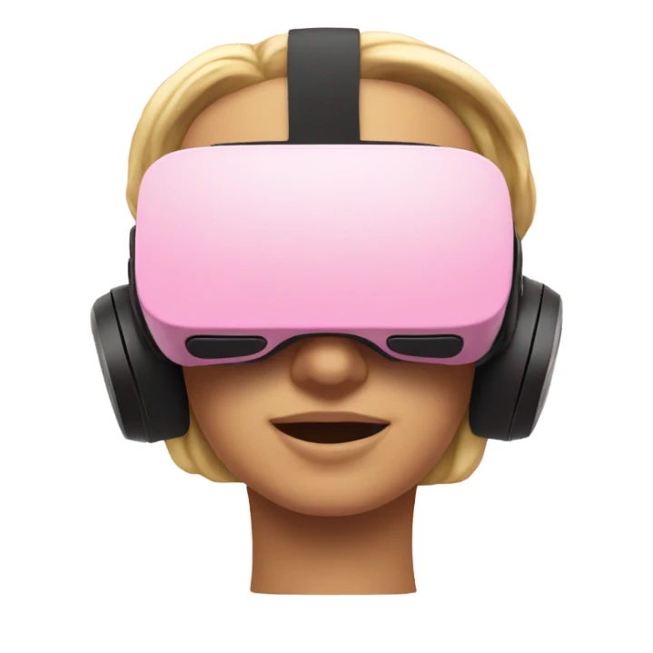 pink vr headset sticker