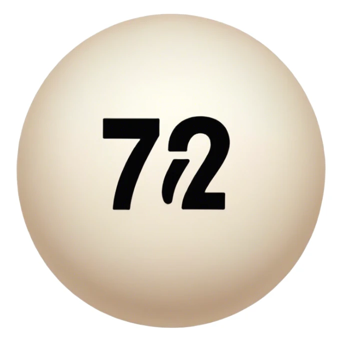 lottery ball with number 7 on it. sticker