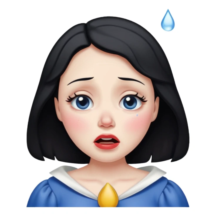Snow white crying sticker