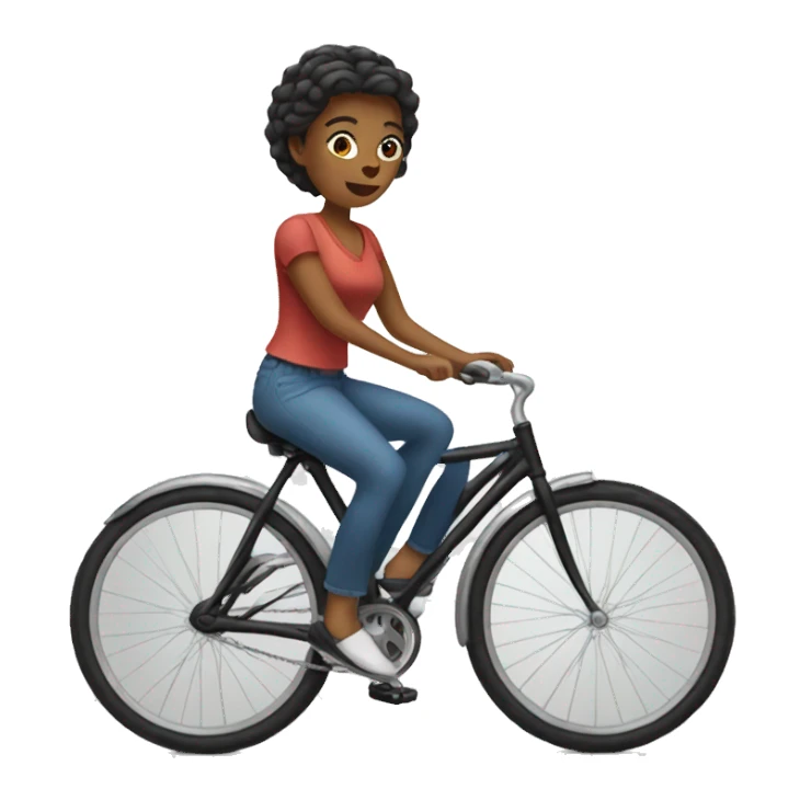 Women on a bicycle sticker