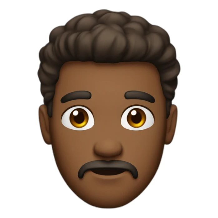 bomb brown eyes face with goatee sticker