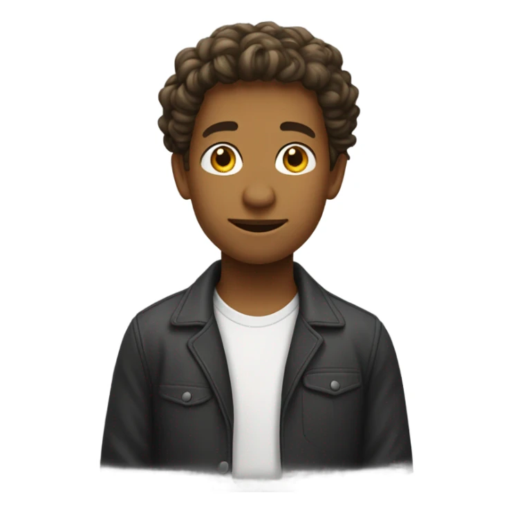 garçon cheveux ondulé  sticker