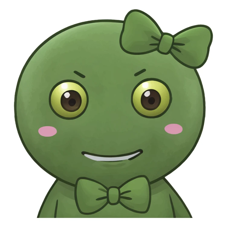 Sus emoji with a bow  sticker