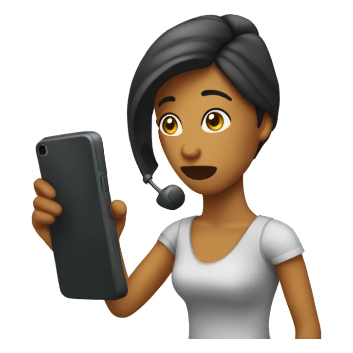 Chica viendo el teléfono  sticker