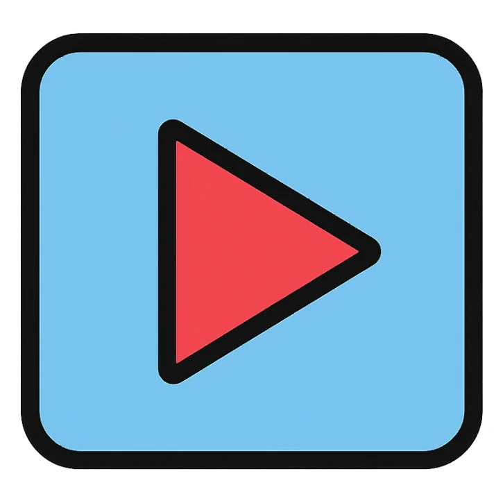 A simple logo for a video image board from the 2000s sticker