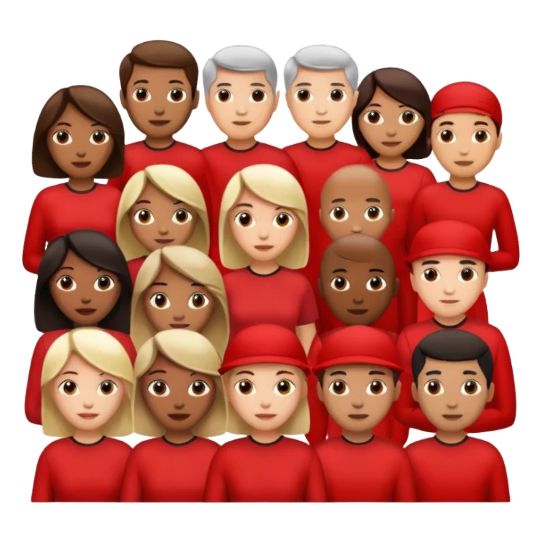 Red group peoples  sticker