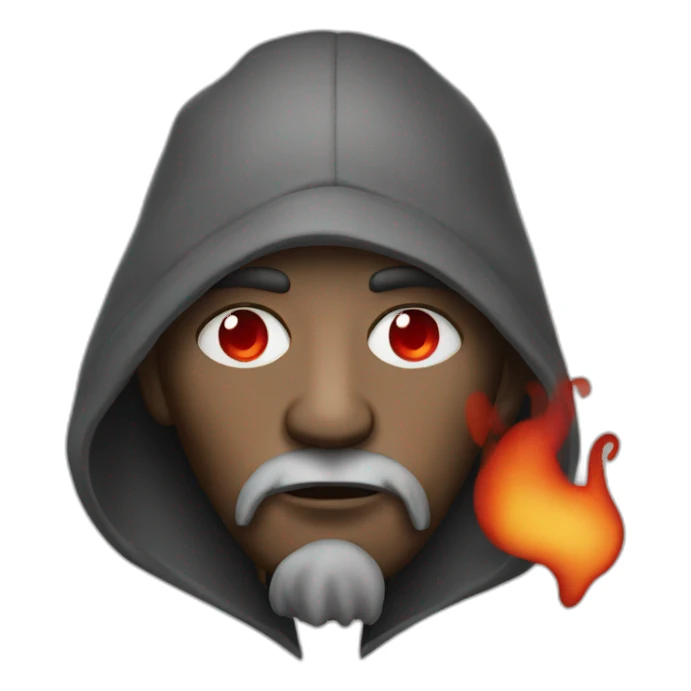 Homeless man with red eyes smoking sticker