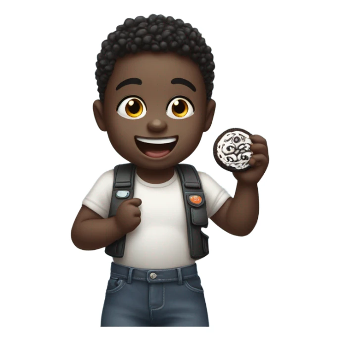 Toddler happy mad for oreos sticker