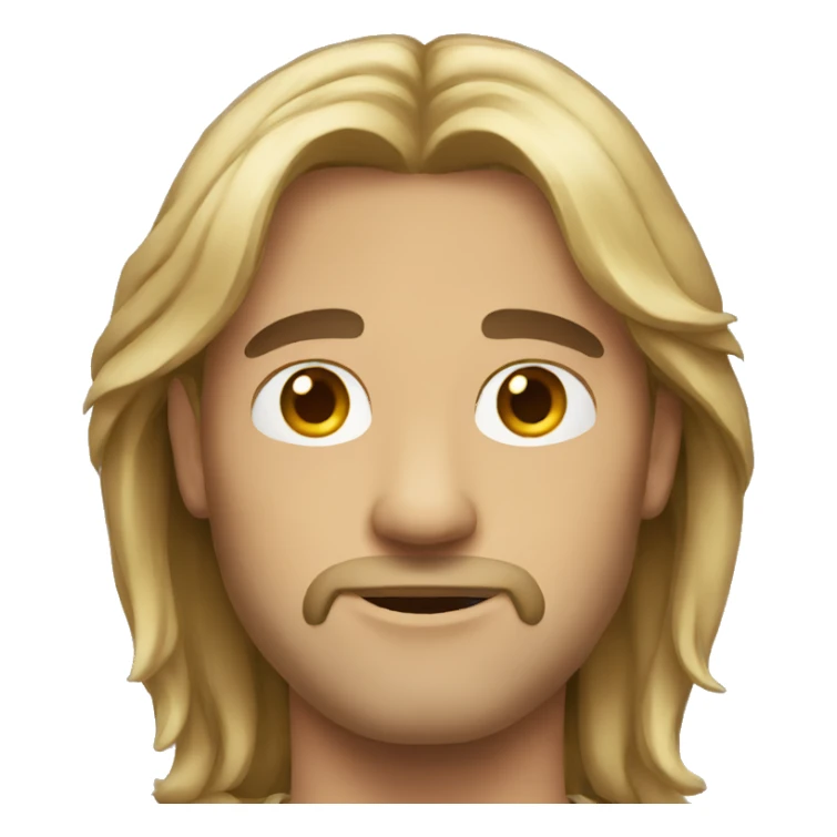 man long hair sticker