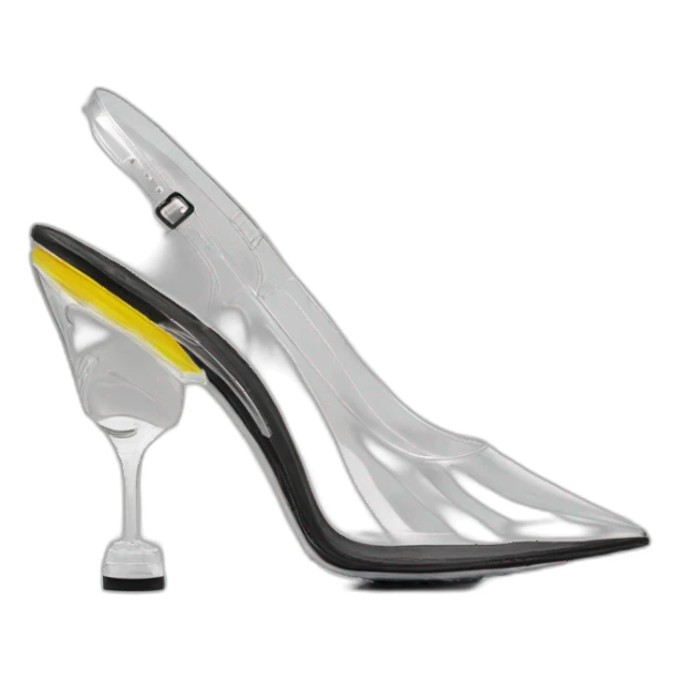 Ripple-XRP clear-vinyl slingback pumps sticker