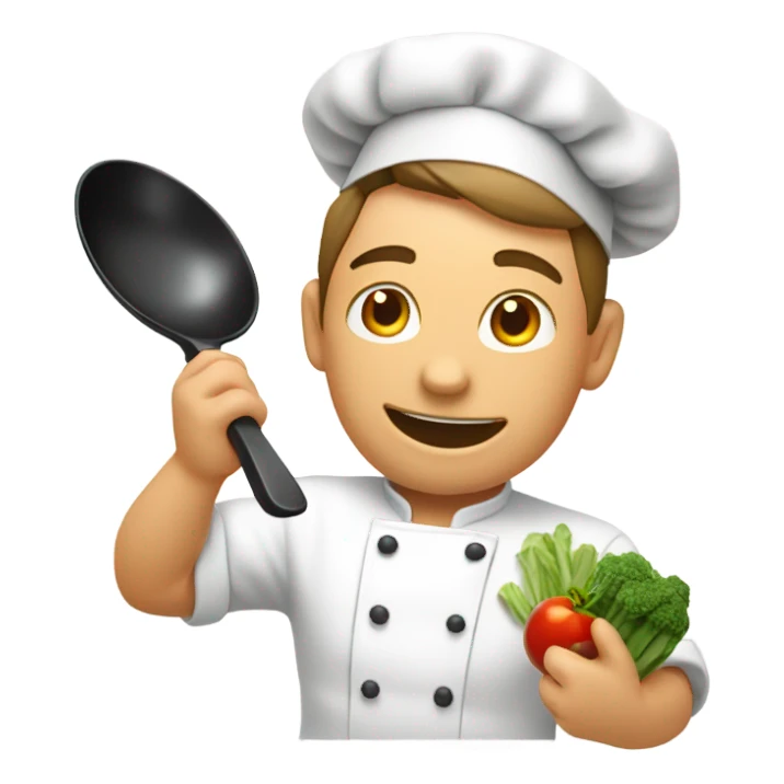 pan tossing food sticker