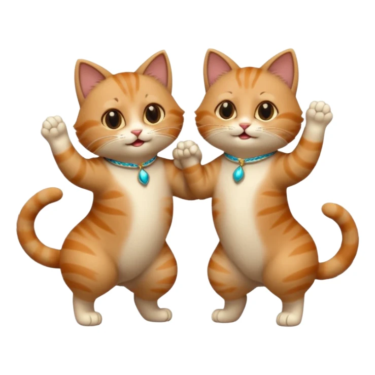 Cats couple dancing  sticker