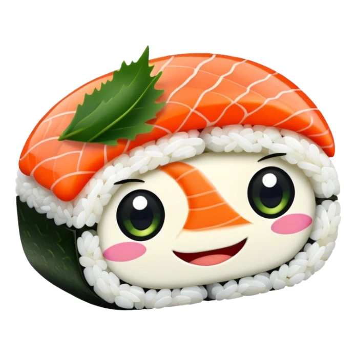 enormous sushi smiling sticker