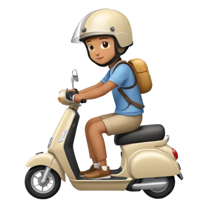 person riding a scooter sticker