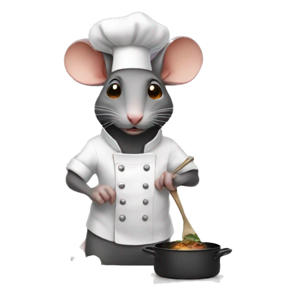 Rat cooking on a pad sticker