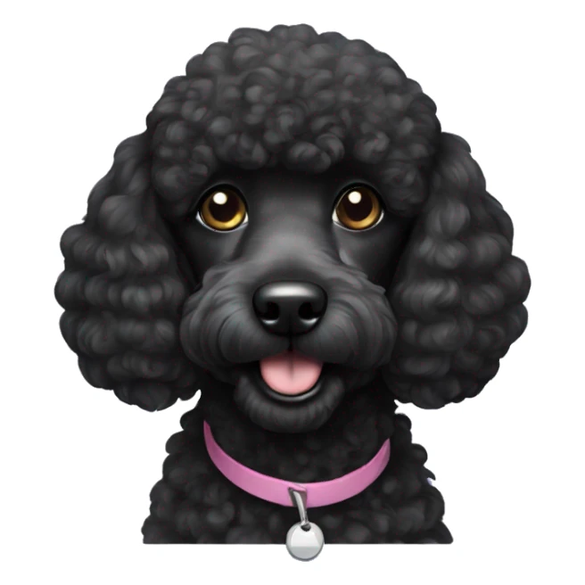 Black poodle sticker