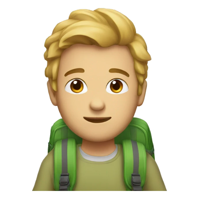 green backpack named liam sticker