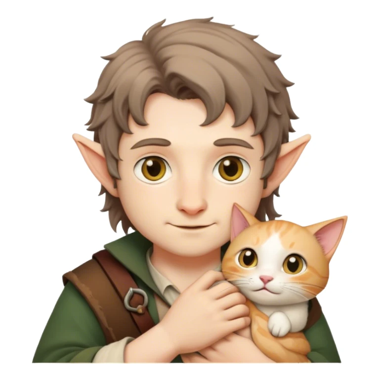 A hobbit with a cat  sticker