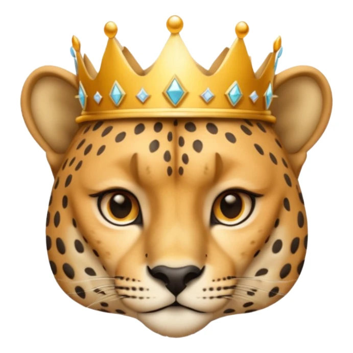 cheetah with crown sticker